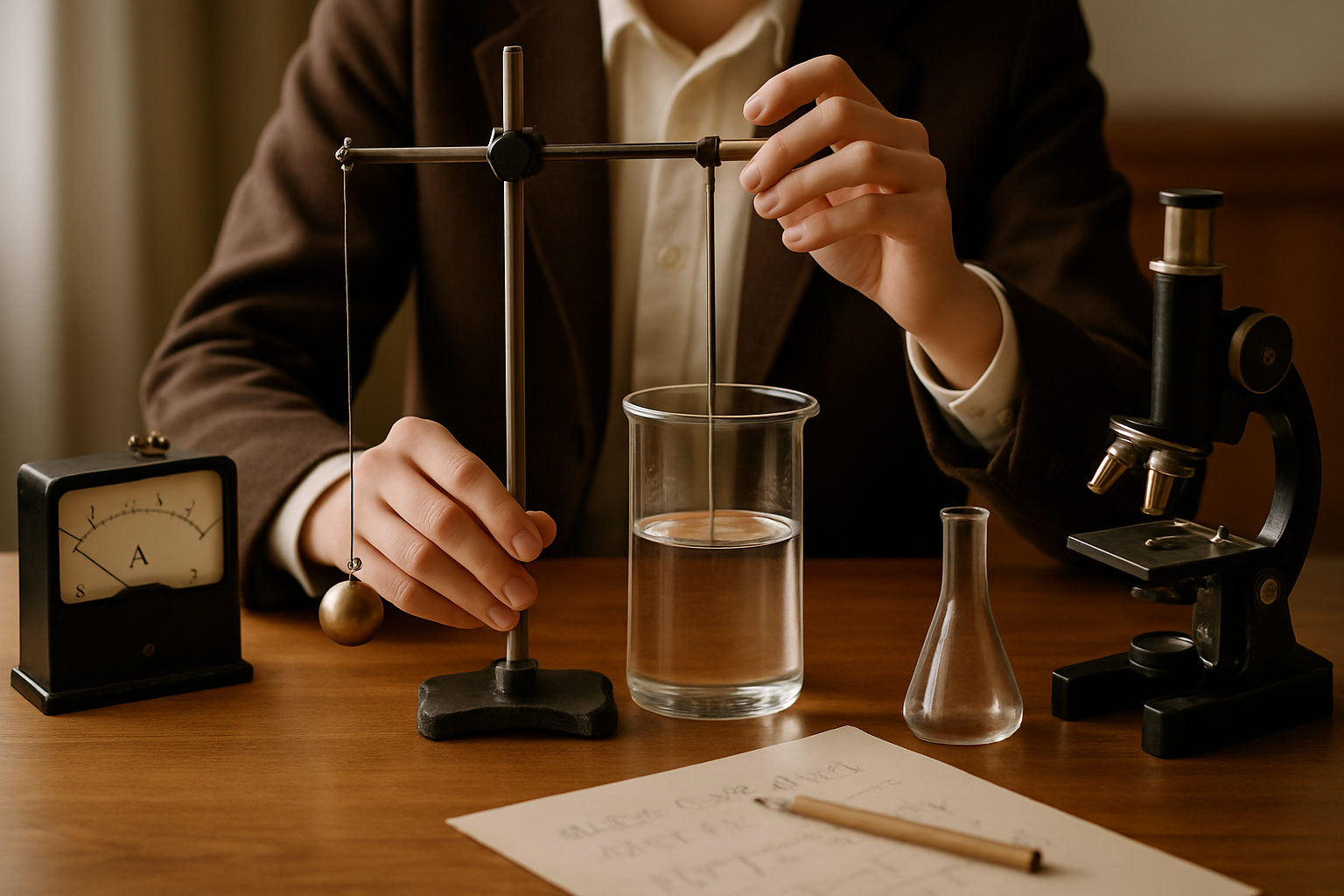 Experimento científico em andamento